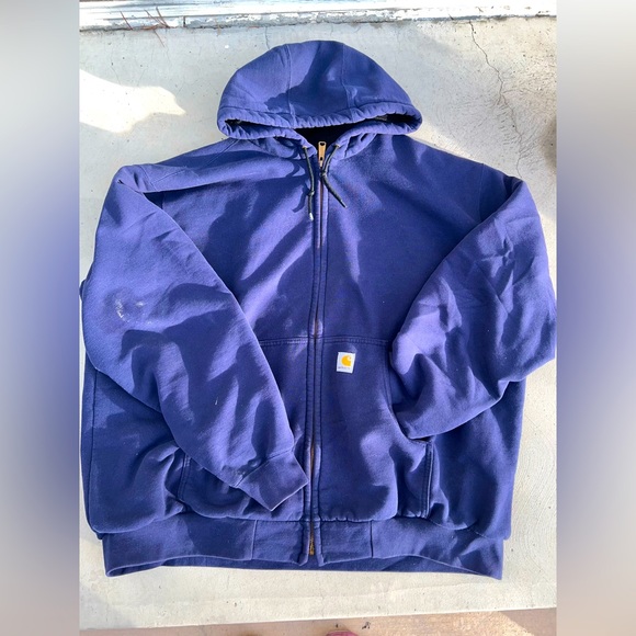 Carhartt Men's Rutland Thermal Lined Zip Front Sweatshirt Hoodie (Big & Tall) - Picture 3 of 11